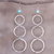 Amazonite dangle earrings, 'Silver Ripples' - Amazonite Bead and Sterling Silver Dangle Earrings from Peru (image 2) thumbail