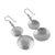 Sterling silver dangle earrings, 'Luminous Sentries' - Double Disk Sterling Silver Dangle Earrings from Peru (image 2d) thumbail