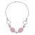 Rose quartz beaded pendant necklace, 'Rose Lady' - Rose Quartz and Sterling Silver Beaded Pendant Necklace thumbail