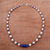 Sodalite beaded pendant necklace, 'Infinite Ocean' - Sodalite and Sterling Silver Beaded Necklace from Peru (image 2) thumbail