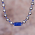 Sodalite beaded pendant necklace, 'Infinite Ocean' - Sodalite and Sterling Silver Beaded Necklace from Peru (image 2b) thumbail