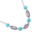 Amazonite beaded pendant necklace, 'Warm Ocean' - Amazonite and Sterling Silver Beaded Pendant Necklace (image 2e) thumbail