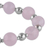 Rose quartz and sterling silver beaded bracelet, 'Pink Simplicity' - Rose Quartz and Sterling Silver Beaded Bracelet from Peru (image 2c) thumbail