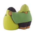 Ceramic nativity scene, 'Holy Family in Peru' - Petite Handcrafted Ceramic Andean Christmas Nativity Scene