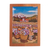 Cedar relief panel, 'Floral Harvest' - Cedar Wood Relief Panel of a Flower Field from Peru thumbail