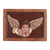Cedar relief panel, 'Blissful Angel' - Hand-Carved Cedar Wood Relief Panel of an Angel from Peru