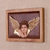 Panel en relieve de cedro - Panel de relieve de madera de cedro tallado a mano de un ángel de Perú