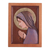 Cedar relief panel, 'Saint of Devotion' - Hand-Carved Cedar Wood Relief Panel of Mary from Peru thumbail