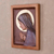 Cedar relief panel, 'Saint of Devotion' - Hand-Carved Cedar Wood Relief Panel of Mary from Peru (image 2b) thumbail