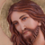 Cedar relief panel, 'Divine Heart' - Hand-Painted Cedar Wood Wall Relief Panel of Jesus from Peru (image 2c) thumbail