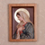 Cedar relief panel, 'Meditating Virgin' - Hand-Painted Cedar Wood Relief Panel of Mary from Peru thumbail
