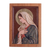 Cedar relief panel, 'Meditating Virgin' - Hand-Painted Cedar Wood Relief Panel of Mary from Peru (image 2a) thumbail
