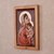 Cedar relief panel, 'Caring Virgin' - Hand-Painted Cedar Relief Panel of Mary and Jesus from Peru (image 2b) thumbail
