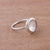 Quartz single stone ring, 'Light Crystal' - Clear Quartz and Silver Single Stone Ring from Peru thumbail