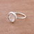 Quartz single stone ring, 'Light Crystal' - Clear Quartz and Silver Single Stone Ring from Peru (image 2b) thumbail