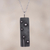 Sterling silver pendant necklace, 'Enduring' - Rectangular Oxidized Sterling Silver Pendant Necklace thumbail
