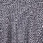 Alpaca blend reversible ruana, 'Grey Medley' - Peruvian Reversible Multi Patterned Grey Alpaca Blend Ruana