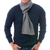 Men's 100% alpaca scarf, 'Grey Herringbone' - Handwoven Grey Herringbone 100% Alpaca Scarf for Men (image 2b) thumbail