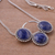 Sodalite pendant necklace, 'Planetary Trio' - Circular Sodalite and Silver Pendant Necklace from Peru (image 2b) thumbail