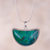 Chrysocolla pendant necklace, 'Blue-Green Crescent Moon' - Crescent Chrysocolla Pendant Necklace from Peru (image 2) thumbail
