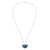 Chrysocolla pendant necklace, 'Blue-Green Crescent Moon' - Crescent Chrysocolla Pendant Necklace from Peru (image 2c) thumbail