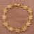 Gold plated sterling silver filigree link bracelet, 'Glistening Flowers' - Gold Plated Sterling Silver Filigree Link Bracelet from Peru (image 2) thumbail