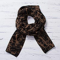 Featured review for Alpaca blend reversible scarf, Marbled Beauty