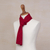 Alpaca blend scarf, 'Red Paracas Shadows' - Alpaca Blend Crimson and Cinnabar Scarf (image 2d) thumbail