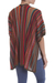 Knit ruana, 'Desert Strata' - Red and Multi-Color Striped Acrylic Knit Ruana (image 2c) thumbail