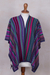 Knit alpaca blend kimono, 'Peruvian Rainbow' - Peruvian Multicolored Acrylic and Alpaca Blend Ruana Kimono (image 2d) thumbail