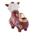 Ceramic statuette, 'Bicolor Bull of Quinua' - Brown and White Little Bull of Quinua Statuette from Peru (image 2e) thumbail