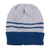 Men's alpaca blend hat, 'Winter's Embrace in Blue' - Peruvian Men's Blue and Grey Striped Alpaca Blend Hat (image 2e) thumbail