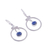 Lapis lazuli dangle earrings, 'Swirling Moons' - Round Lapis Lazuli Dangle Earrings from Peru (image 2c) thumbail