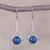Lapis lazuli dangle earrings, 'Killa Moon' - Lapis Lazuli and Sterling Silver Earrings from Peru (image 2) thumbail
