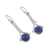 Lapis lazuli dangle earrings, 'Killa Moon' - Lapis Lazuli and Sterling Silver Earrings from Peru (image 2c) thumbail