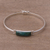 Chrysocolla pendant bracelet, 'Andean Rectangle' - Rectangular Chrysocolla Pendant Bangle from Peru thumbail
