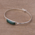 Chrysocolla pendant bracelet, 'Andean Rectangle' - Rectangular Chrysocolla Pendant Bangle from Peru (image 2b) thumbail