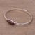 Jasper pendant bracelet, 'Fantastic Eye' - Red Jasper and Sterling Silver Pendant Bracelet from Peru (image 2b) thumbail
