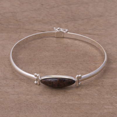 Mahogany obsidian pendant bracelet, Eternal Gaze