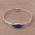 Lapis lazuli pendant bracelet, 'Eternal Gaze' - Lapis Lazuli and Sterling Silver Bracelet from Peru