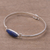 Lapis lazuli pendant bracelet, 'Fantastic Eye' - Lapis Lazuli and Sterling Silver Pendant Bracelet from Peru