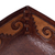 Leather catchall, 'Inca Seacoast' - Handcrafted Tooled Leather Inca Wave Motif Catchall