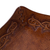 Leather catchall, 'Bramblebush' - Peruvian Handcrafted Tooled Leather Andean Catchall (image 2d) thumbail