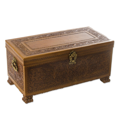 Handcrafted Cedar Wood Chest from Peru