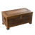 Leather and cedar wood chest, 'Majestic Memories' - Handcrafted Cedar Wood Chest from Peru thumbail