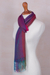 Baby alpaca blend scarf, 'Color Play' - Baby Alpaca Blend Multicolored Striped Scarf from Peru (image 2c) thumbail