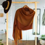 Baby alpaca blend shawl, 'Autumn Glory' - Handwoven Autumn-Colored Baby Alpaca Blend Shawl from Peru