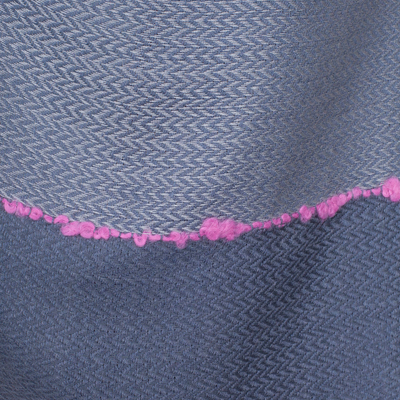 Schal aus Baby-Alpaka-Mischgewebe - Handgewebter Schal aus rosa und grauem Baby-Alpaka-Mischgewebe