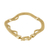 Gold plated sterling silver chain bracelet, 'Dragon Royalty' - Gold Plated Sterling Silver Naga Chain Bracelet from Peru