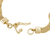 Gold plated sterling silver chain bracelet, 'Dragon Royalty' - Gold Plated Sterling Silver Naga Chain Bracelet from Peru
